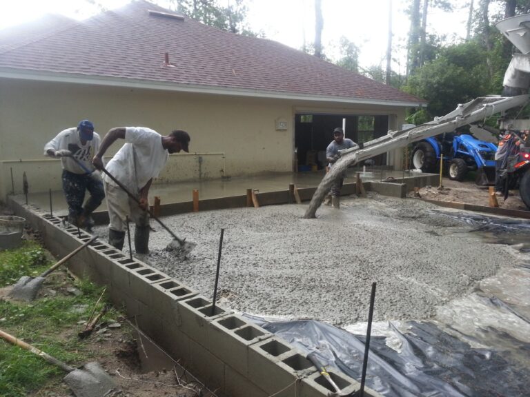 Cinder Block addition Foundation work - Concrete work