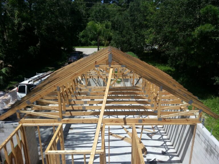 Cinder Block addition Framing