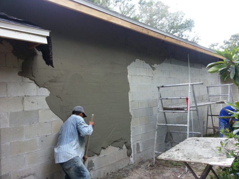 Cinder Block addition Stucco