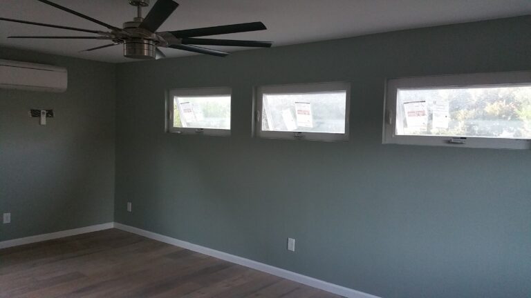 Master Suite above garage interior - Awning windows