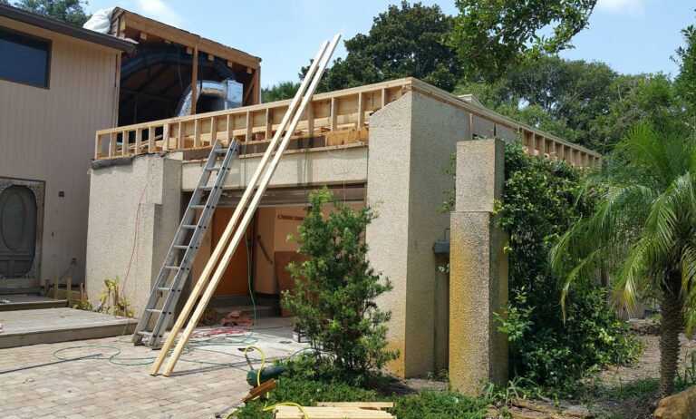 Master Suite above garage demo phase