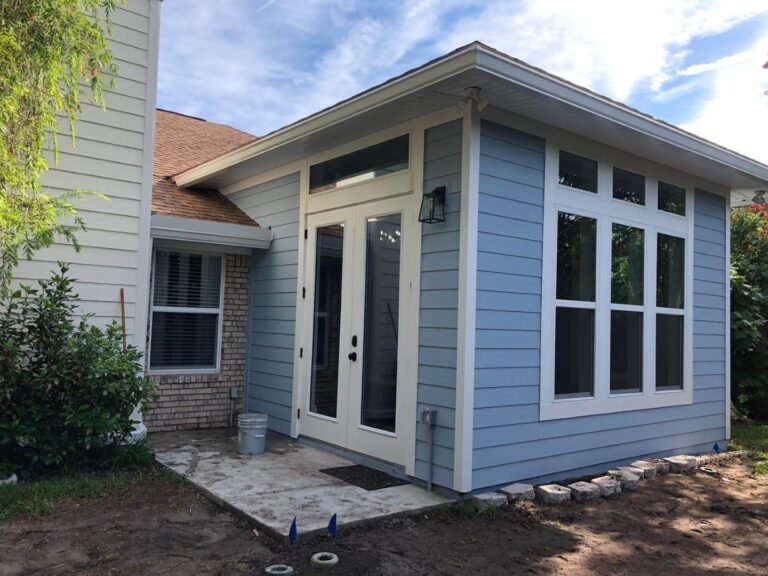 Room addition lap siding
