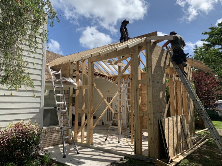 Room addition roof framing