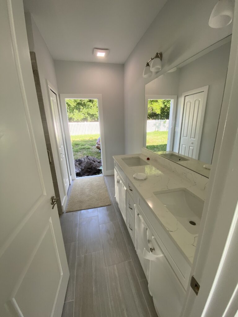 2 story addition bathroom